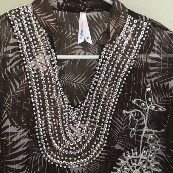 NWOT California breeze Shear Swimsuit cover-up - Picture 2 of 8